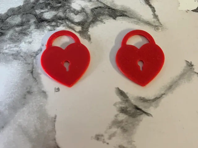 heart lock earrings