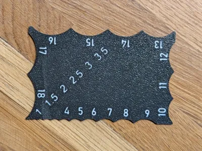 Radius Gauge (1 to 18) only 7.6g