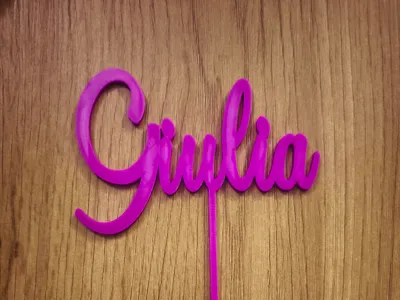Giulia name cake topper