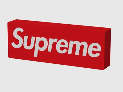 Supreme Logo Lightbox Advertising