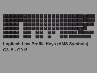 Logitech GL Keycaps With AMS Symbols (NEW Version)