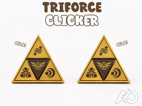 Objeto manipulable: TRIFORCE CLICKER — referencia de MakerWorld