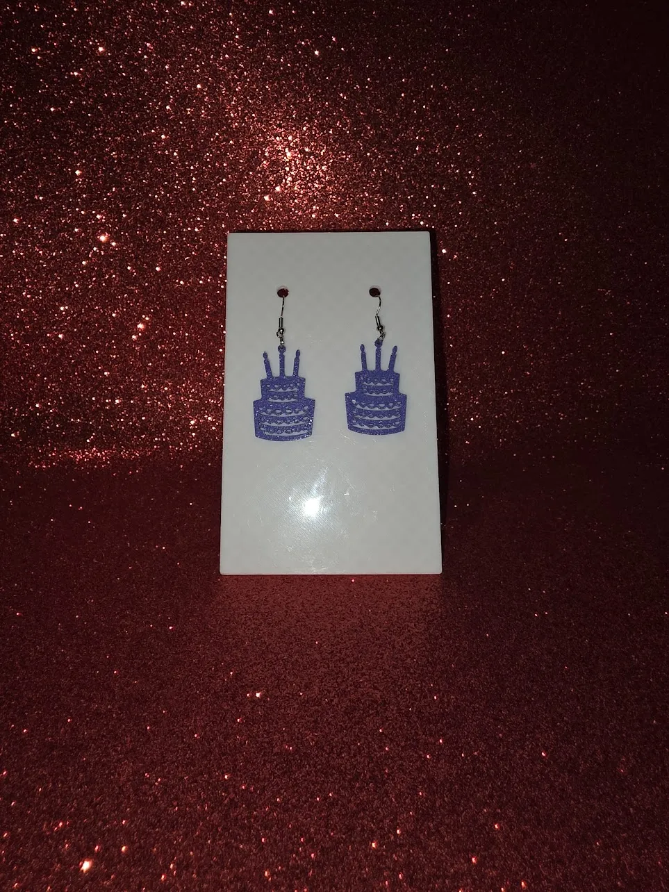 Happy birthday earrings view 2