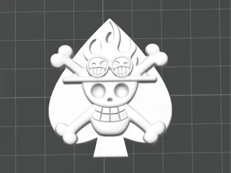 One Piece Aces' jolly roger