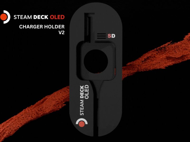 Steam Deck Oled Charger Holder V2