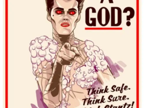 Gozer "Are You A God?" sign.