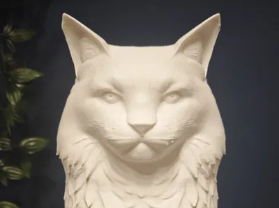 Cat Bust_meltob3D