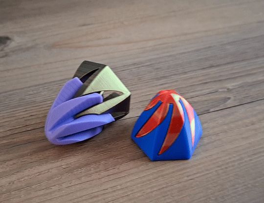 Hexagon cone spiral impossible passthrough fidget