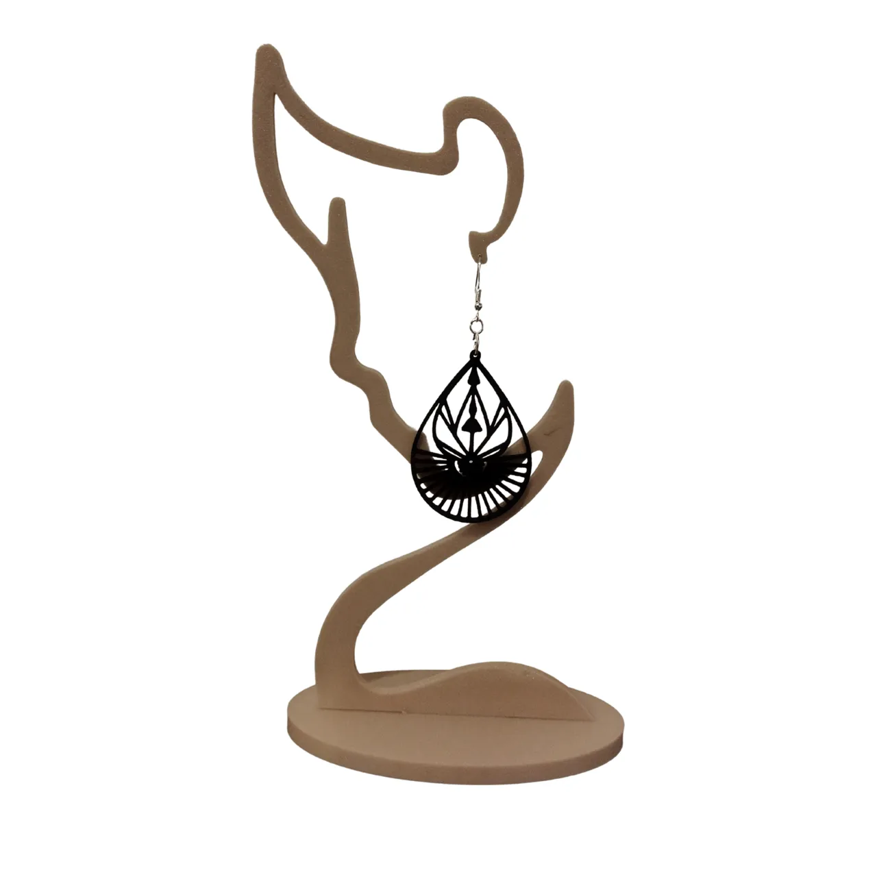 Drop Earrings – Patterned Teardrop Design view 3