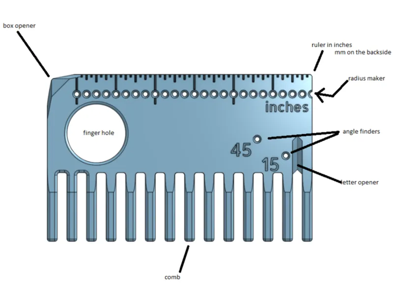 wallet comb