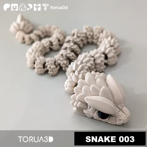 Articulated Snake 003 - Print in place - 3mf - STL