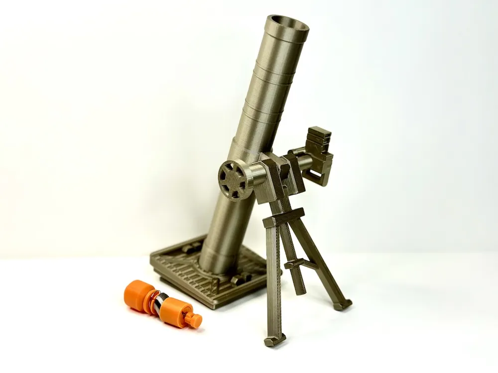 Functional Desk Mortar w/ Recoil - Free 3D Print Model - MakerWorld