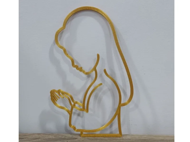 Decoração de Menina em Oração (Estilo Minimalista)
