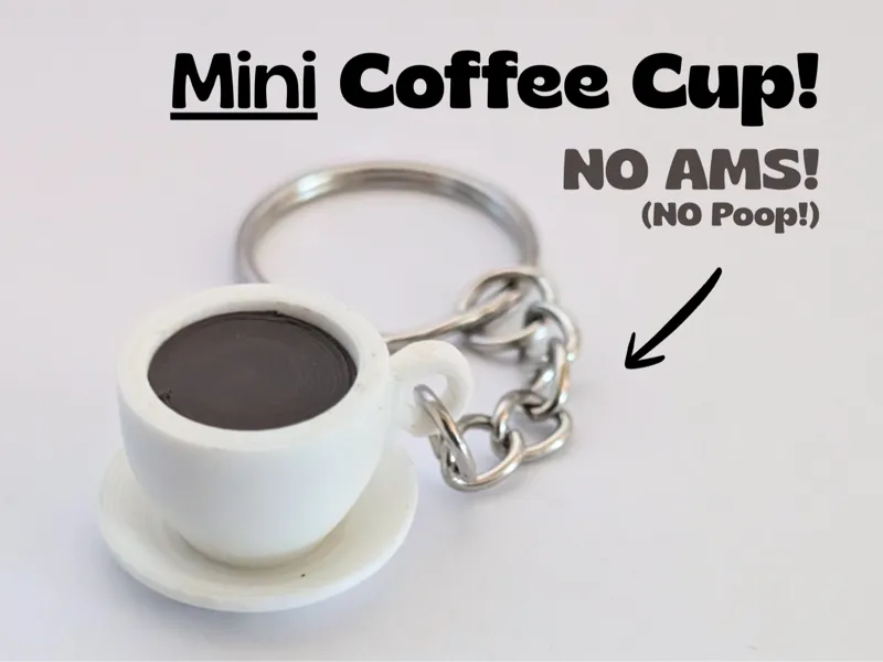 Coffee Cup Mini Keychain - NO AMS