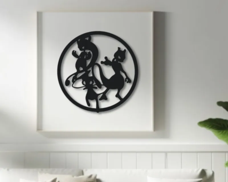 WALL ART - MEWTWO AND MEW