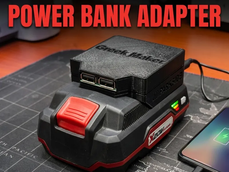 Parkside X20V Battery to USB Power Bank Adapter
