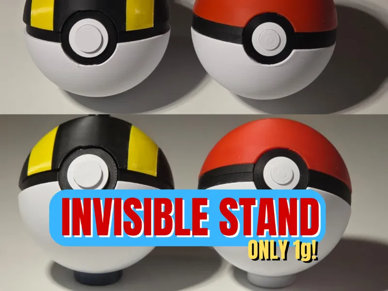 Invisible Pokeball stand / base