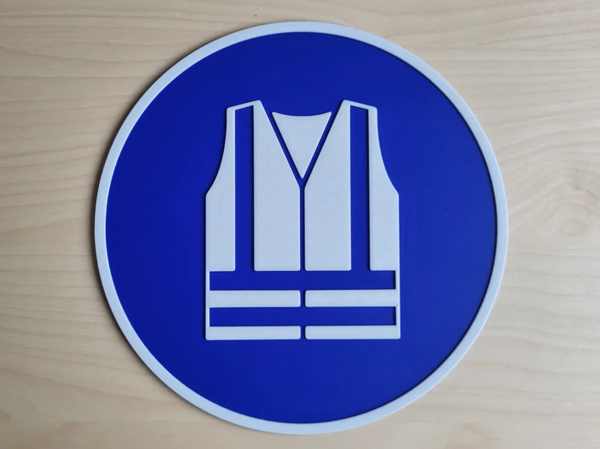 Mandatory Sign Safety Vest - Free 3D Print Model - MakerWorld
