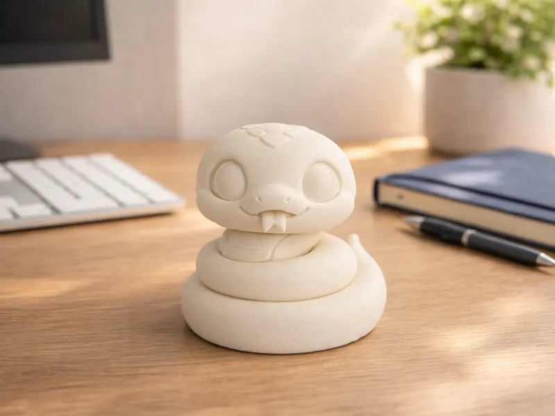 Cute Chibi Snake - Adorable Desk Companion