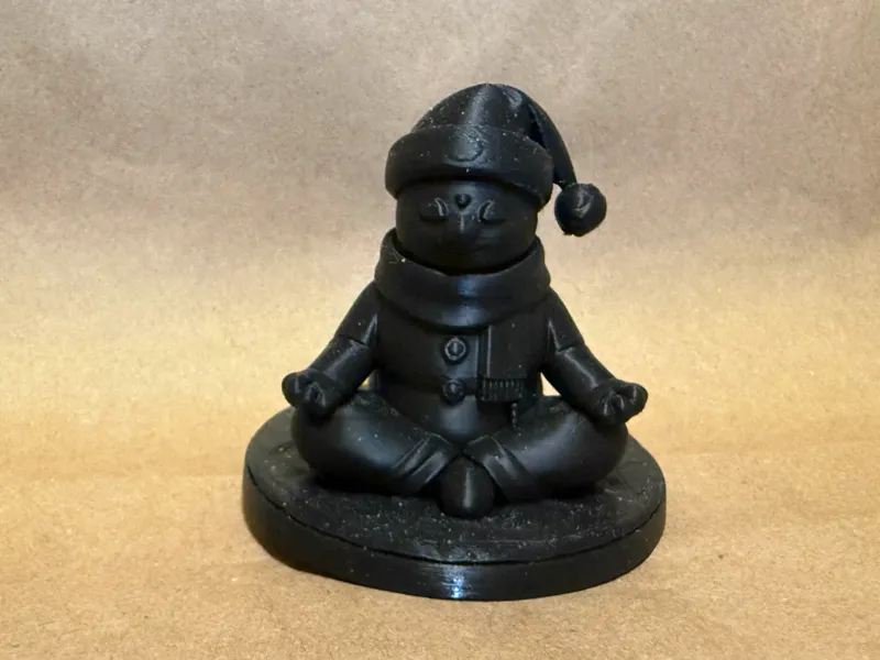 Zen Snowman Desk Statue