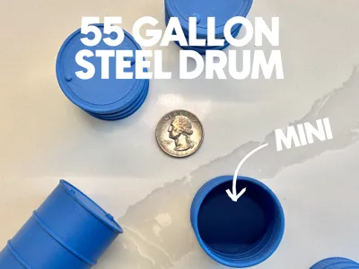 Mini 55 Gallon Drum | 1:12 Scale | CyberBrick