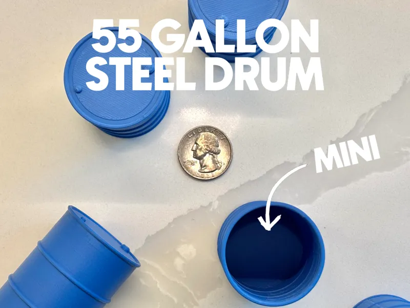 Mini 55 Gallon Drum | 1:12 Scale | CyberBrick