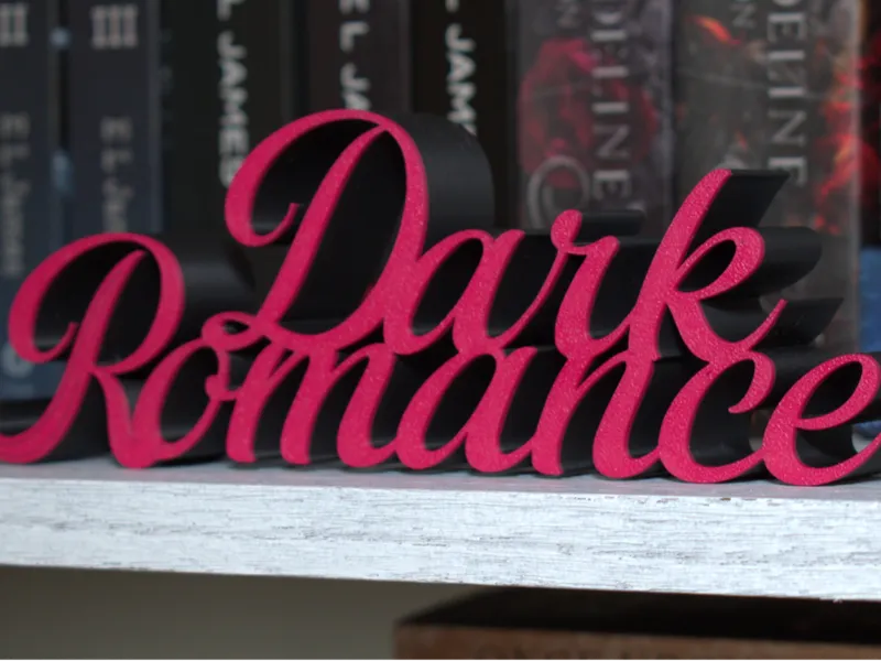 Dark Romance Bookshelf Sign