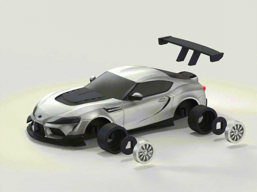 【Toyota】丰田 GR Supra A90（第五代 Supra）赛道版传奇跑车 组装/轮胎可动