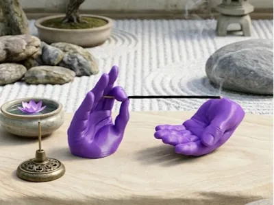 incense holder hands