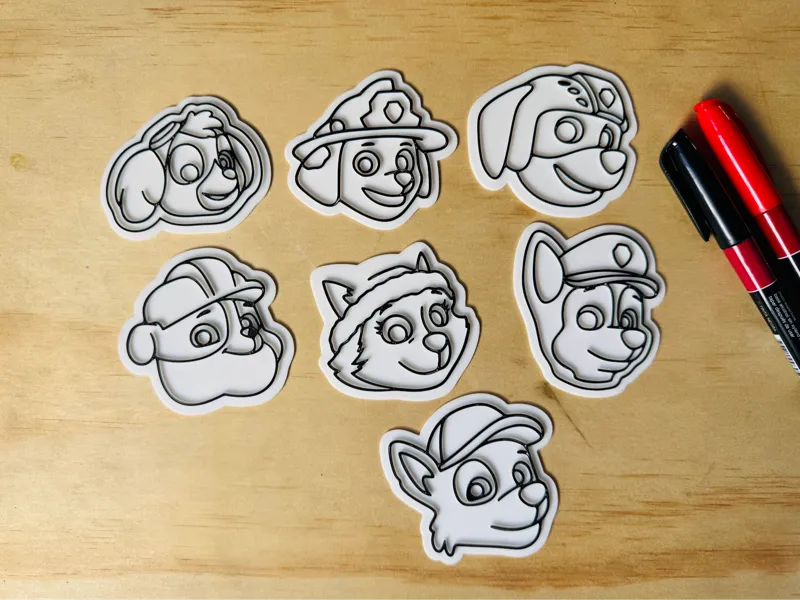 pack de manualidades para colorear paw patrol