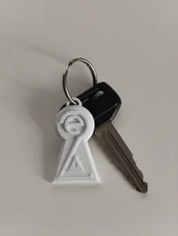 75% Size EA2 Keychain, 0.08mm layer