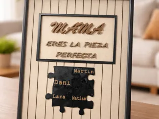 Cuadro puzzle personalizado, dia de la madre