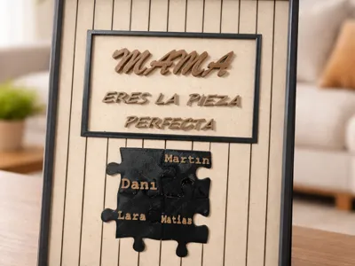 Custom puzzle frame, Mother's Day