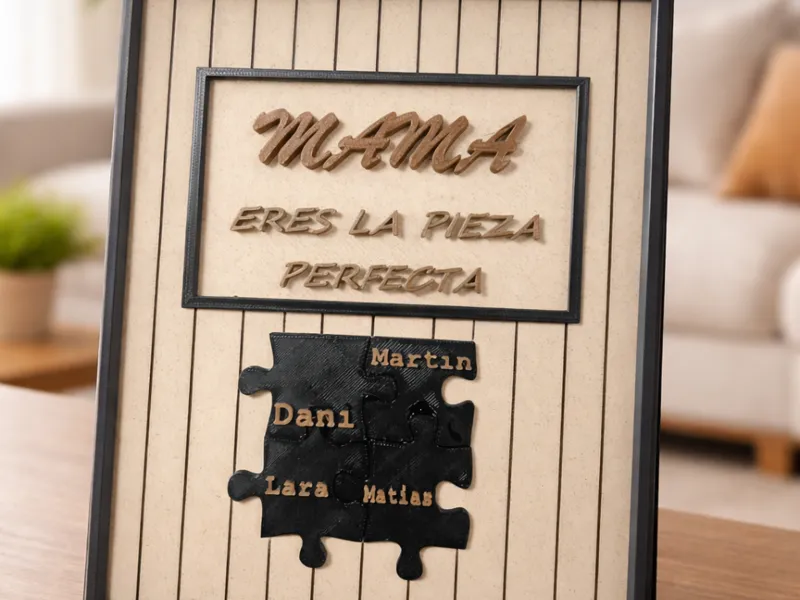 Cuadro puzzle personalizado, dia de la madre