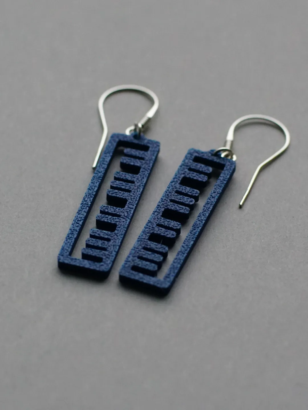 Piano earrings view 2