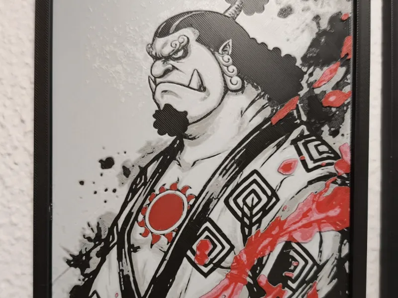 Jimbei – One Piece | Arte de pared 3D Hueforge