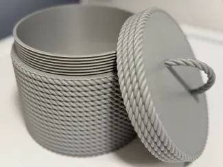 Laundry Detergent Canister - Screw Lid - Rope Jar