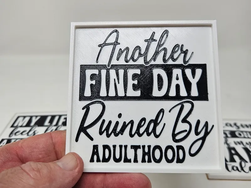 Sarcastic Square Coasters and Coaster holder x50