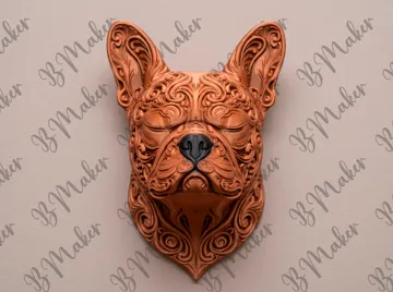 Figura decorativa: Bulldog del Pacífico - Arte de pared — vista de referencia 5