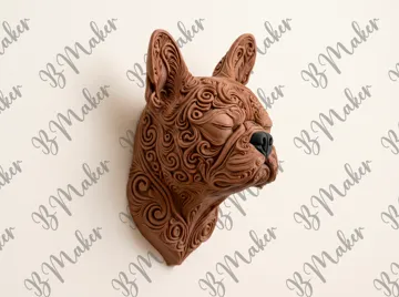 Figura decorativa: Bulldog del Pacífico - Arte de pared — vista de referencia 3