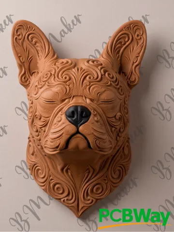 Figura decorativa: Bulldog del Pacífico - Arte de pared — vista de referencia 2
