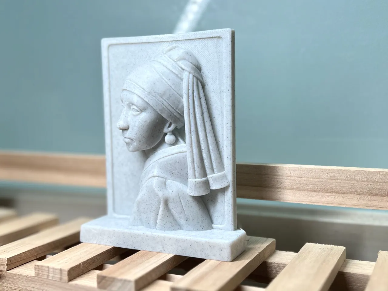 Girl with a Pearl Earring Sculpture view 2
