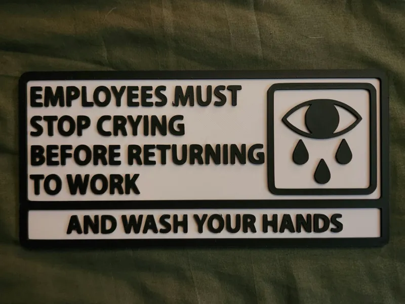 Employee Bathroom Sign 