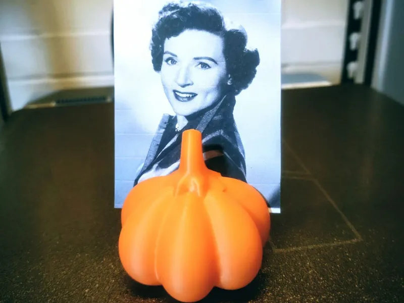 Calabaza decorativa con ranura para fotos  