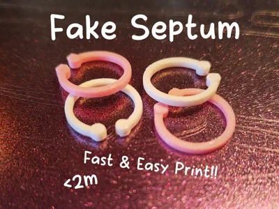 Septum / Fake Piercing Ring (Fast, Easy)