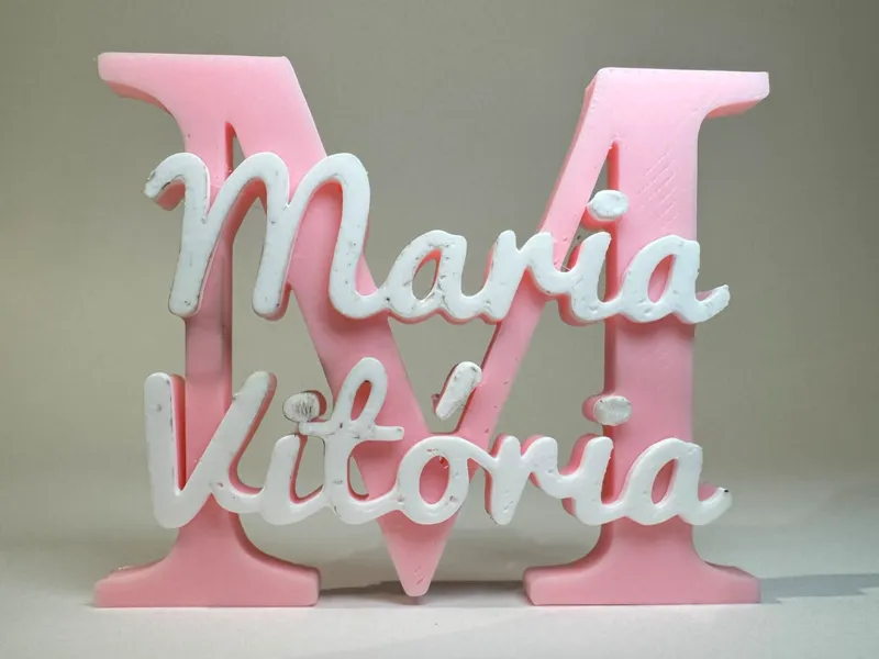 Placa de Identificação 3D - Maria Vitória
