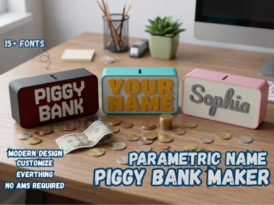 Parametric Name Piggy Bank Maker