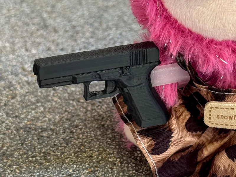 Toy‑Style Gun Prop for 17cm Plush Monster Doll 