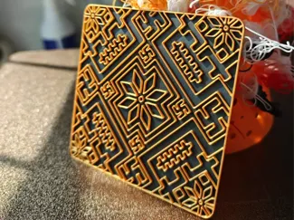 掐丝珐琅·壮锦花纹