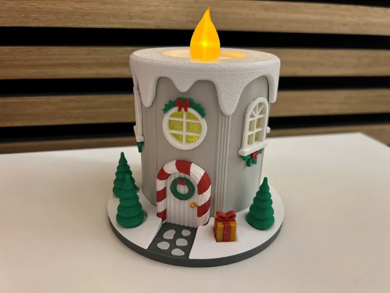 Xmas-Candle Fairy-House for Christmas Village